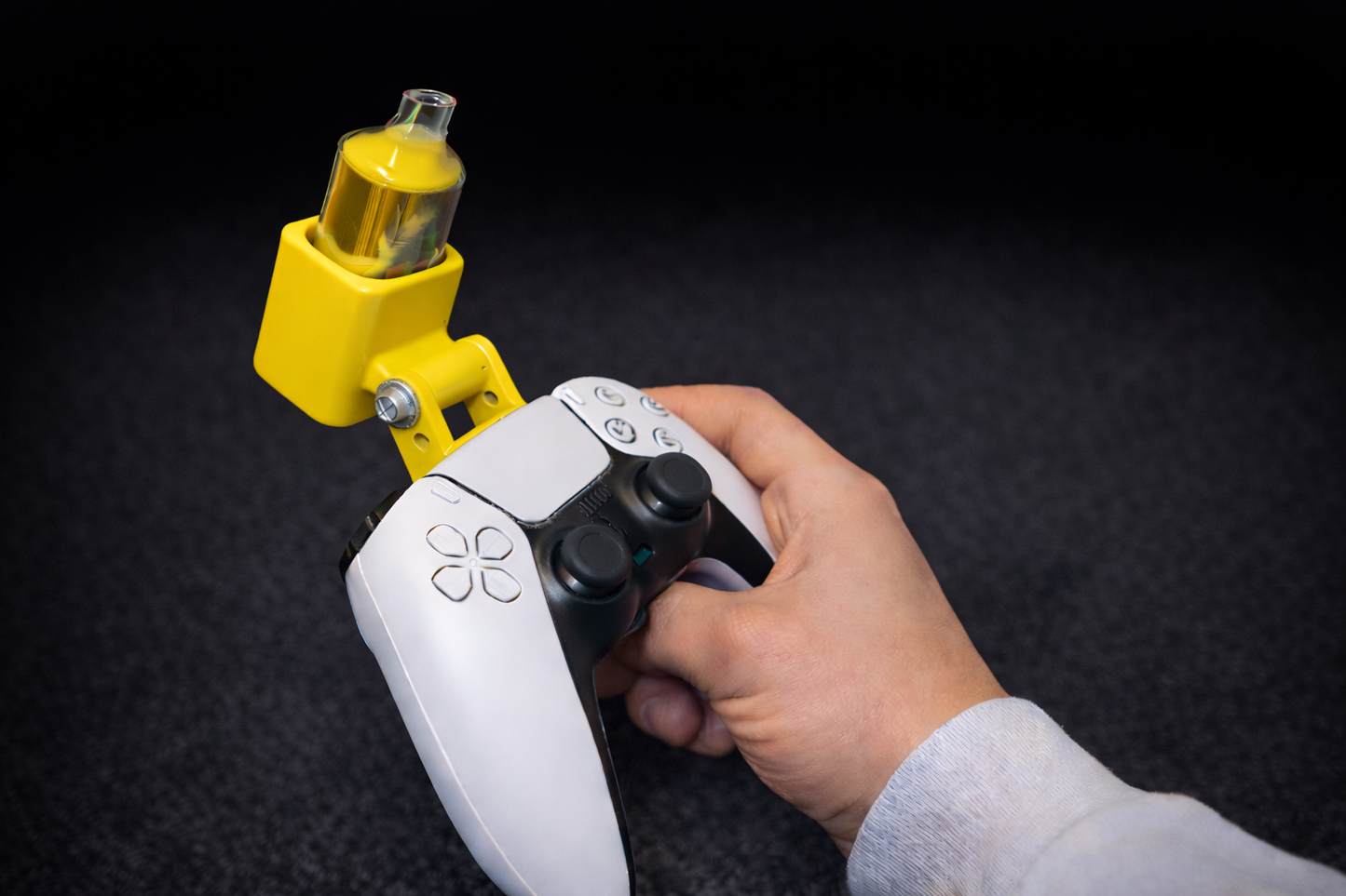 Support puff manette PS5-16K – Jaune